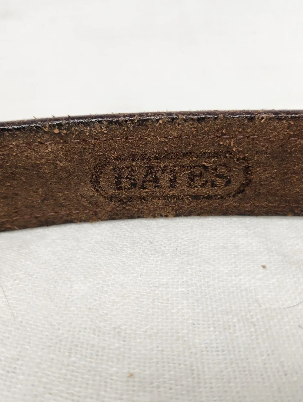 Vintage Bates Mens 38-40 Brown Leather Aztec Belt Bison Coin Concho Peruvian